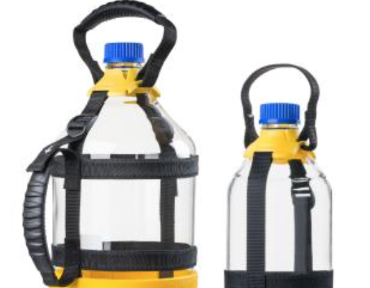 handle large glass GL 45 laboratory bottles